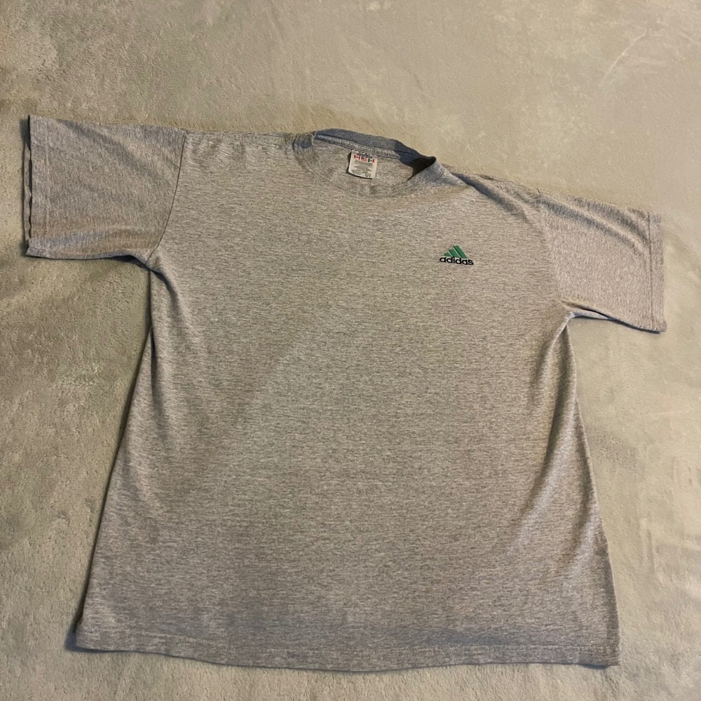 Vintage Adidas Equipment EQT Grey Shirt Men's Medium Short Sleeve Logo 90s Tee